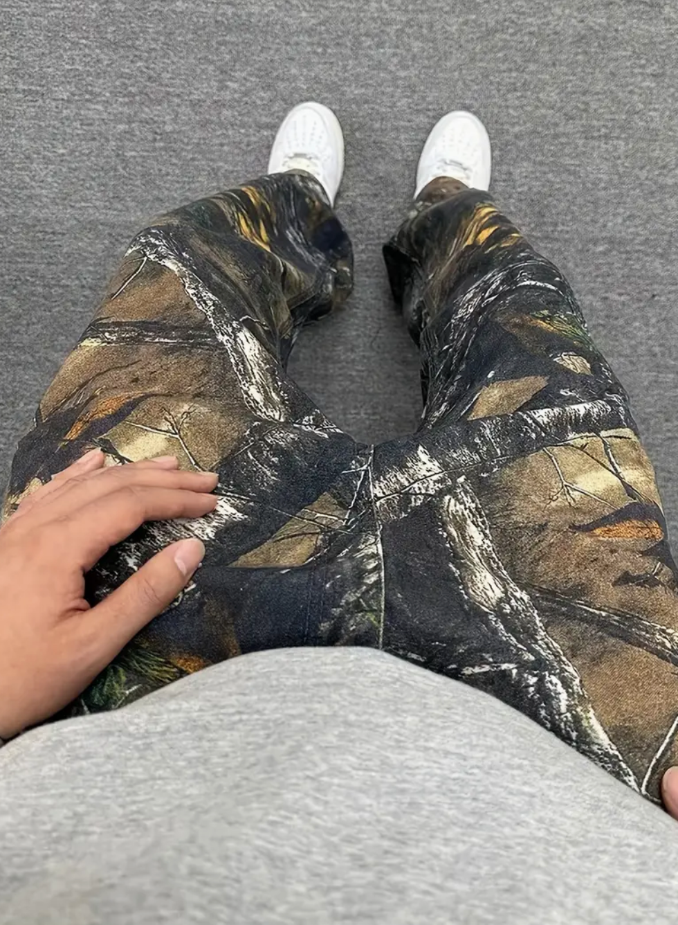 Mens Baggy Camo Jeans