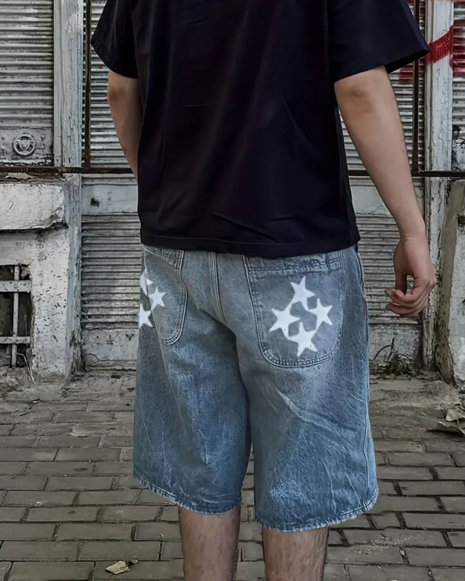 Embroidered Mens "Star Jorts"