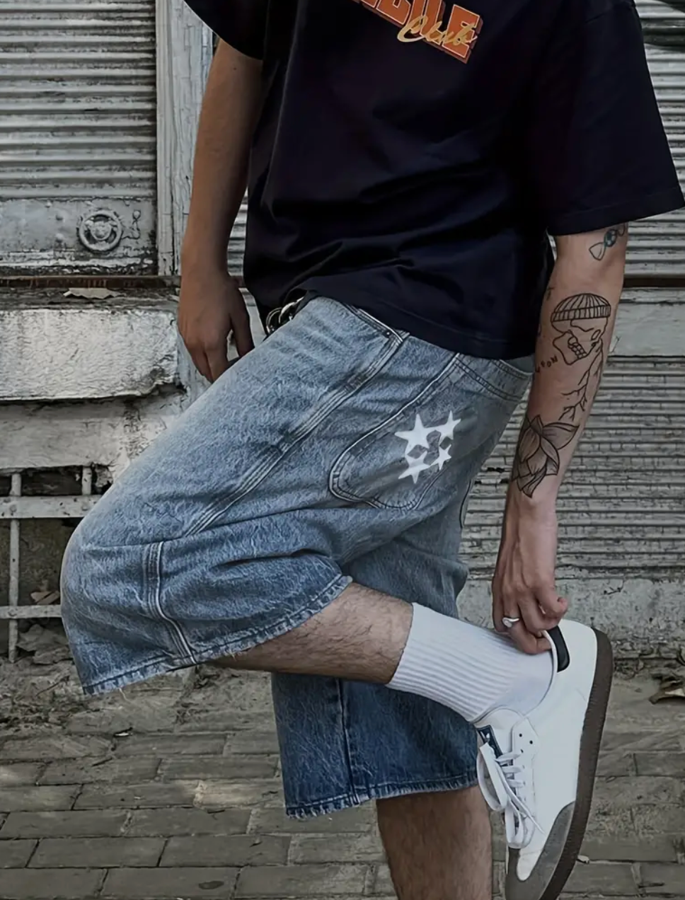 Embroidered Mens "Star Jorts"