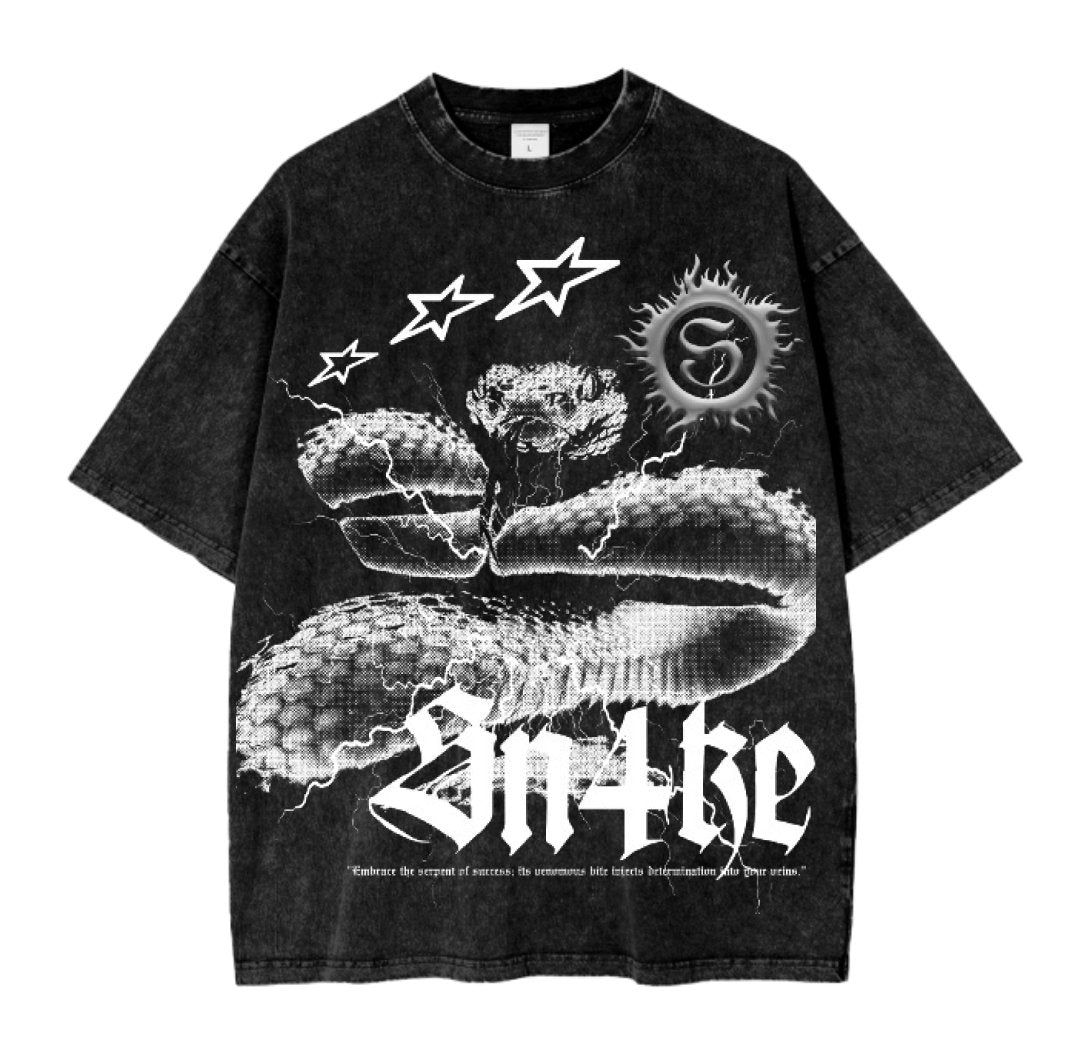 Acid Washed Oversize T-Shirt SN4KE - SN4KE CLOTHING