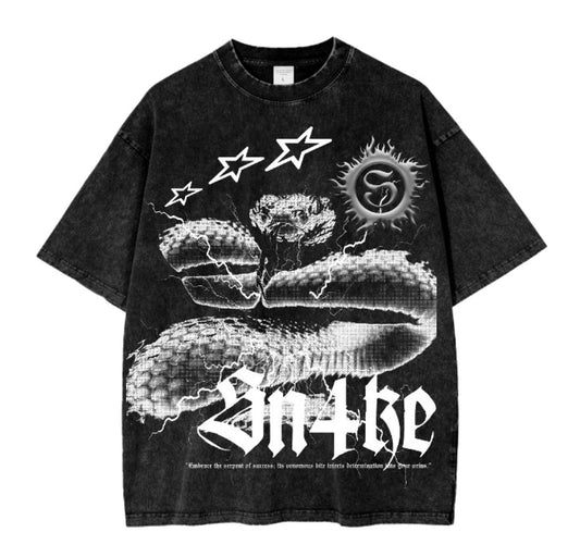 Acid Washed Oversize T-Shirt SN4KE - SN4KE CLOTHING