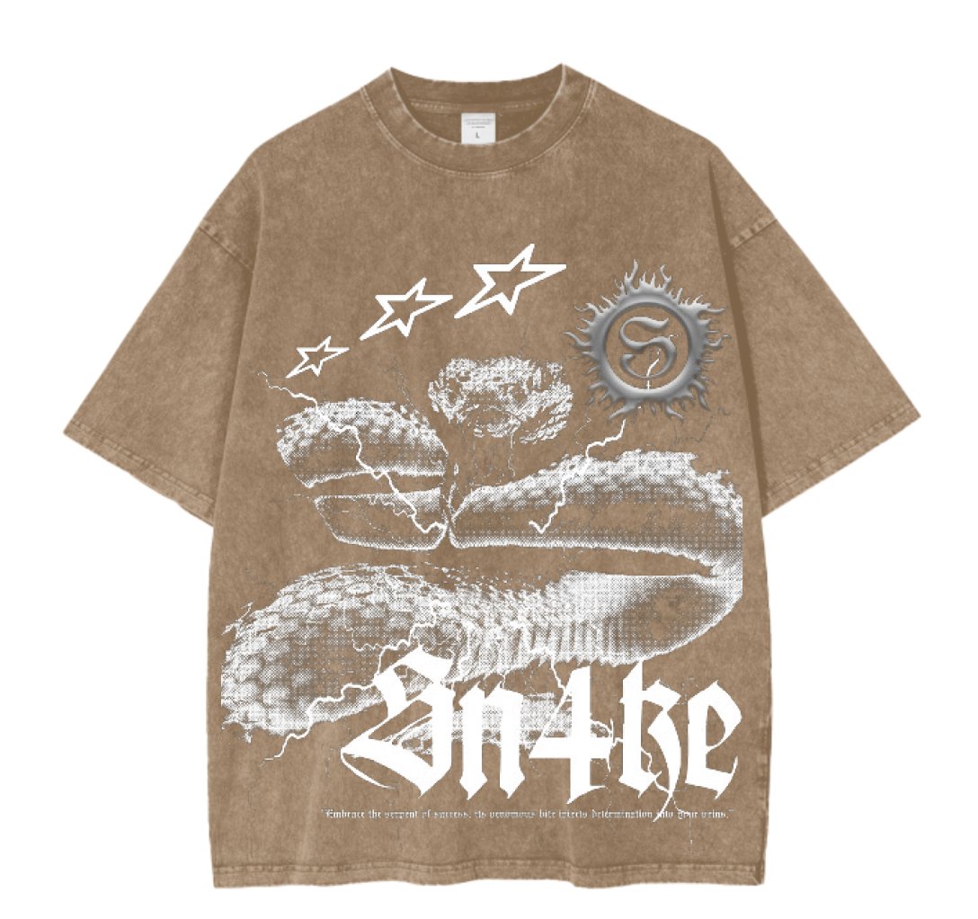 Acid Washed Oversize T-Shirt SN4KE - SN4KE CLOTHING