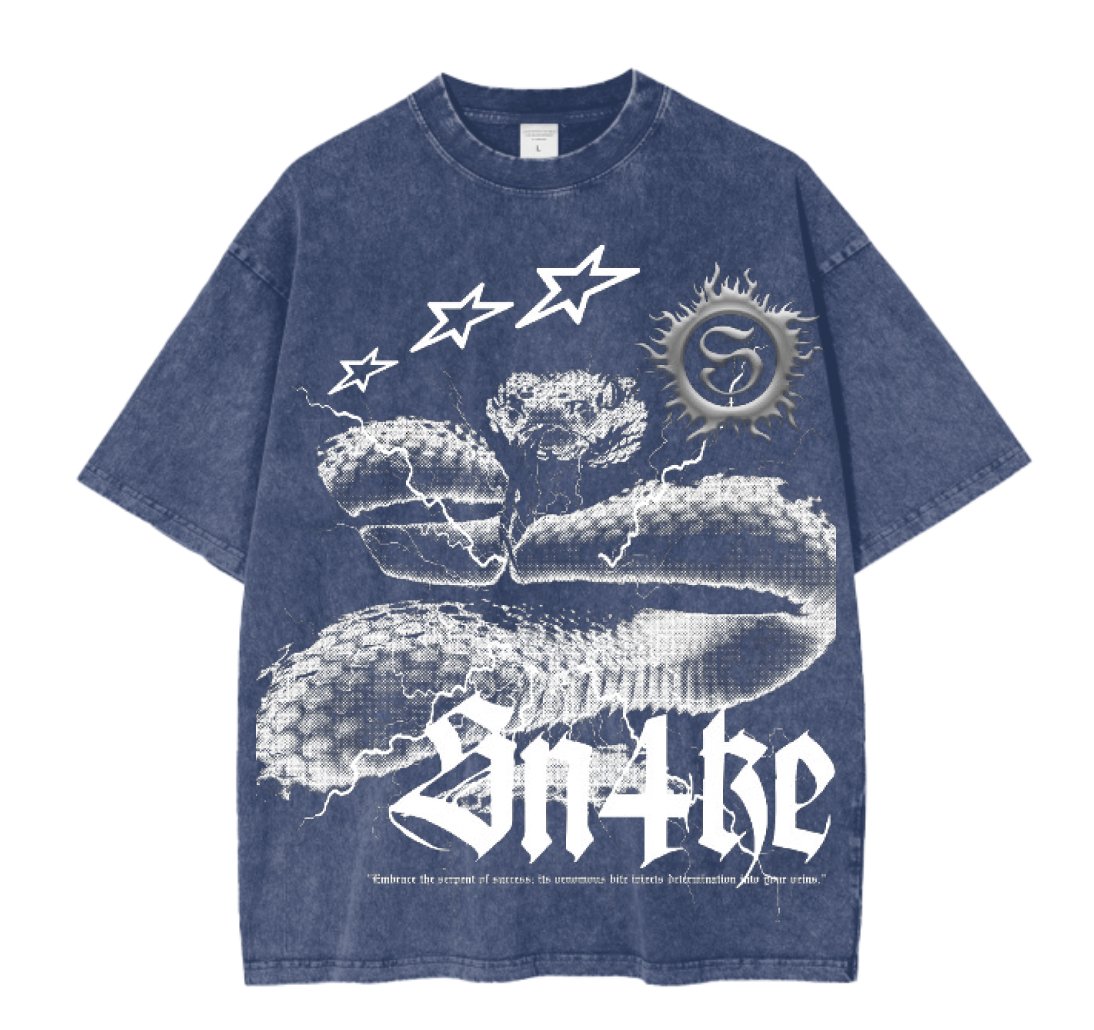 Acid Washed Oversize T-Shirt SN4KE - SN4KE CLOTHING