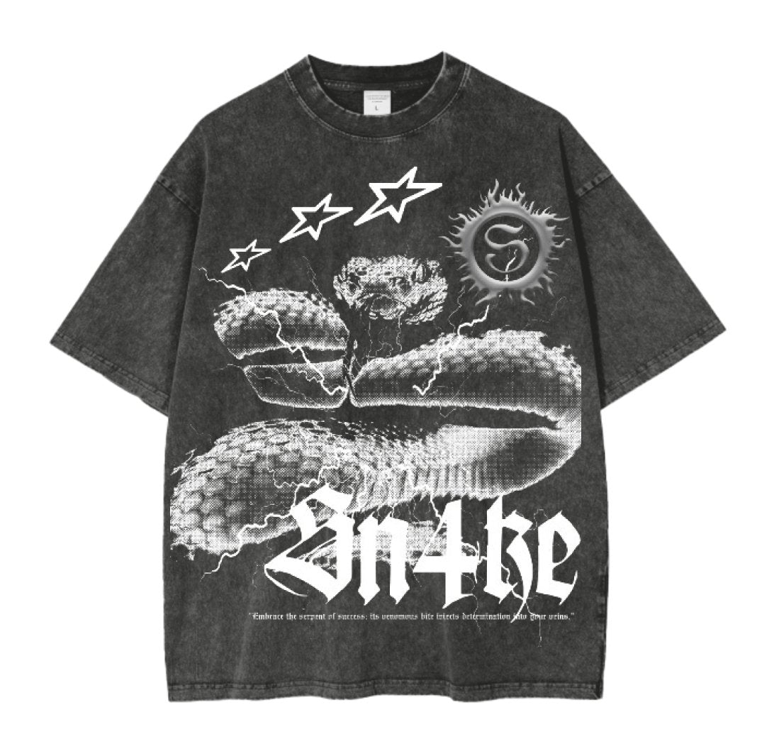 Acid Washed Oversize T-Shirt SN4KE - SN4KE CLOTHING